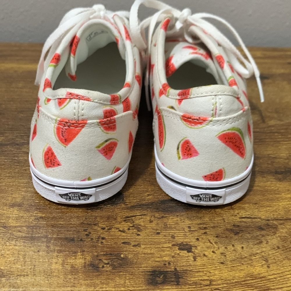 Vans White Atwood Low Watermelon Shoe Size 8 - Picture 3 of 7
